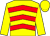 Yellow, red chevrons, yellow cap ()