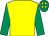Yellow, emerald green sleeves, emerald green cap, yellow spots (Hollyville Syndicate)
