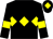 Black, yellow triple diamond, armlets and diamond on cap (Mr D Ward & Miss L Ormsby)