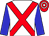 White, red cross belts, blue sleeves, red and white hooped cap (Mr J Berry)