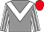 Grey, white chevron, white and grey striped sleeves, red cap (Damary Wilson Clarke & Griffiths)