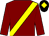 Maroon, yellow sash, black cap, yellow diamond (Mrs Geraldine Murphy)