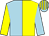 Light blue and yellow (halved), sleeves reversed, light blue and yellow striped cap (M B Scholey & R H Scholey)