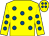 Yellow, royal blue spots (Hills Of Ledbury (aga))