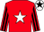 Red, white star, red and black striped sleeves, white cap, black star (Mr Fergus Wilson)