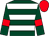 Dark green, white hoops, dark green sleeves, red armlets, red cap (Harry Fry Racing - Voix D'eau Syndicat)