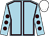 Light blue, brown seams, light blue sleeves, brown spots, white cap (Mr M D Smith)