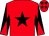 Red, black star, black and red diabolo on sleeves, red cap, black stars (Homecroft Wealth Racing & Partner)