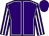 Purple, white seams, striped sleeves, purple cap (Smith/magnier/tabor/flaxman Stables)