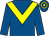 Royal blue, yellow chevron, hooped cap (Dove Coat Syndicate)
