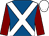 Royal blue, white cross belts, maroon sleeves, white cap (Two Golf Widows)