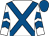 White, royal blue cross belts, royal blue chevrons on sleeves, royal blue cap (Mr & Mrs Batey & D A Harrison Racing)