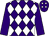 Purple and white diamonds, purple sleeves (Martin Hughes And Susan Roy)