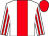 white, red stripe, striped sleeves, red cap (Gestut Haus Ittlingen)
