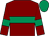Maroon, emerald green hoop, armlets and cap (R Milanesio)