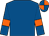 Royal blue, orange armlets, quartered cap (Ecurie Herve Chauve-Laffay)