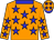 Dayglo orange, blue stars and collar, dayglo orange cap, blue stars and peak (Messrs G S Kotzen, H F Schwegmann & Estate Late Mr)