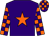 Purple, orange star, purple & orange checked sleeves and striped cap (Lai Yiu Keung & Lai Man Kon)