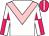 White, pink chevron, white & rose quartered sleeves, pink stripe on rose cap (Happy Guys Syndicate)