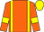 Orange, yellow braces, yellow armlets on orange sleeves, yellow cap (Hui Chun Yuen)