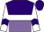 Purple and mauve halved horizontally, white hoop, purple chevron on white sleeves, purple cap (Eric Ng Wing Kwong)