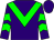 Purple with green chevron, green chevrons on purple sleeves (The Executors Of The Estate Of The Late George Wong Kin Wah)