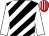 Black & white diagonal stripes, white sleeves, red & white striped cap (David Philip Boehm)