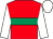 Red, emerald green hoop, white sleeves and cap (The Fob Racing Partnership 2)