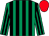Emerald green and black stripes, red cap (Tyrone Hanlon & Mark Boothright)