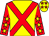 Yellow, red cross belts, red sleeves, yellow stars, yellow cap, red stars (Mrs M Chapman)
