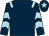 Dark blue, light blue epaulets, chevrons on sleeves, dark blue cap, light blue star (Harry Whittington Racing Syndicate)
