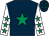 Dark blue, emerald green star, white sleeves, emerald green stars, dark blue cap, emerald green stars (Local Parking Security Limited)