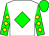 White, green diamond, green sleeves, gold diamonds, green cap (Reeves Thoroughbred Racing)