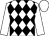 White, black diamonds, white sleeves, white cap (Comeback Stable)