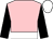Pink, white belt, white band on black sleeves, white cap (Porta Pia Stables)