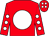 Red, white disc, white spots on sleeves, red cap, white spots (John Gerard Kelly)
