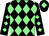 Black & light green diamonds, light green diamond on cap (FGMN Racing Syndicate)