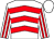 White, red chevrons, striped sleeves, white cap (Mr & Mrs C Jonker)