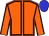 Orange, brown seams, blue cap (James McAuley)