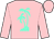 Pink, aqua palm tree, aqua band on sleeves, pink cap (Lookin Overus Inc)