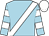 Light blue, white sash, white hoops on sleeves, white cap (Caputo, John And Blackhawk Racing)