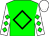 Green, diamond frame, green diamonds on white sleeves, white cap (Carlos Ruiz)
