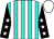 Turquoise, white stripes, white stars on black sleeves, white cap (Fuentes, Mauricio E And Fuentes, Carmen B)