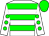 White, green hoops, green dots on sleeves, green cap (Ramon Murphy)