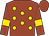 Chinese red, gold dots, gold bars on sleeves, chinese red cap (Seltzer, Edward A And Anderson, Beverly S)