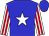 Blue, white star, red stripes on white sleeves (Hilario Jimenez)