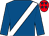 Royal blue, white sash, royal blue stars on red cap (P And G Zambelli, Inc)