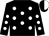 Black, white dots, black and white halved cap (Juan Arriagada)
