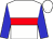 White, red hoop, blue sleeves, white cap (Reitman Stables Llc)