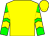 Yellow, yellow chevrons on green sleeves, yellow cap (Oakleaf Farm)